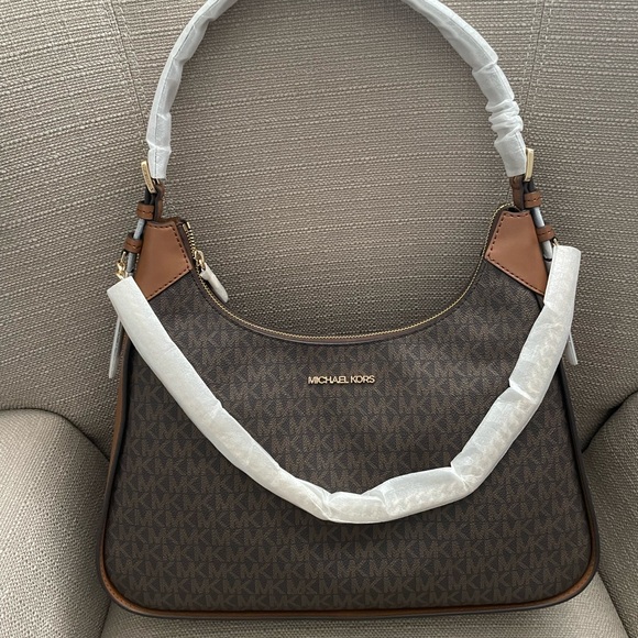 Michael kors Wilma Large Signature Logo Shoulder Bag brown - Picture 2 of 13